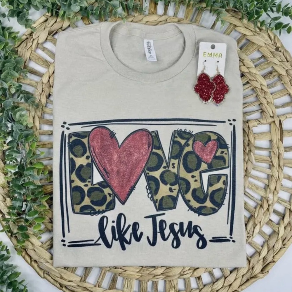Love Like Jesus Leopard T-Shirt
